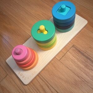 Lovevery Colorful Wooden Stacking Toy